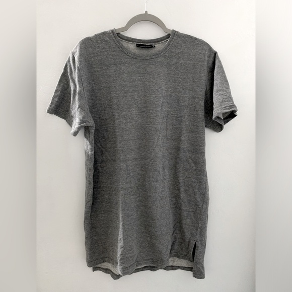 KNYEW Keeping New York Everywhere Basic Hi-Lo Sweater Short Sleeve Shirt Tee L - Picture 1 of 8